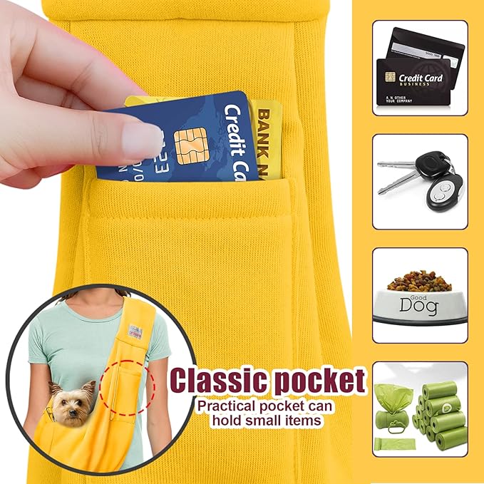 Dog Carrier Sling - Stylish and Convenient - Comfortable Dog Purse for Traveling - Secure Bag for On-The-Go Pet Parents - Perfect for Small Dogs - Fashionable and Functional - stay Hands-Free