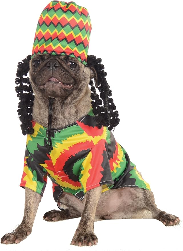 Rubie's Pet Costume, Small, Rasta Dog , Green
