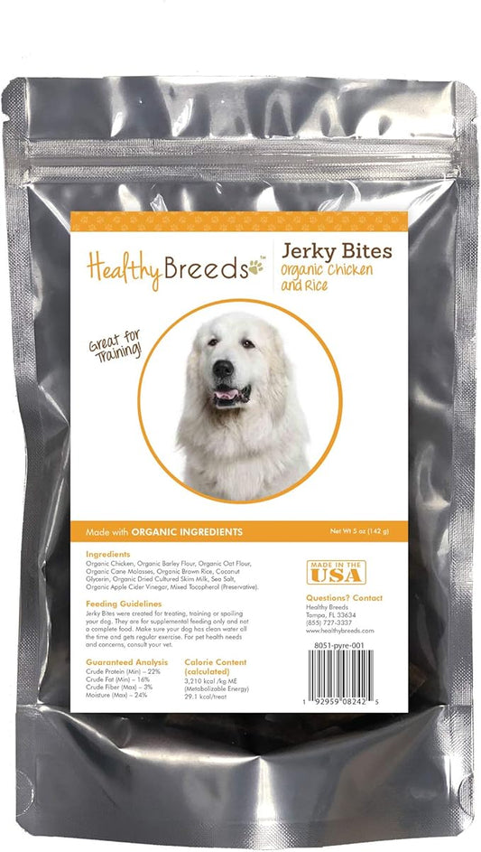 Healthy Breeds Great Pyrenees Jerky Bites Chicken & Rice Recipe Dog Treats 5 oz