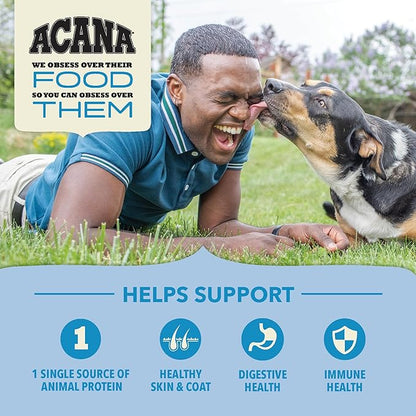 ACANA Wholesome Grains Limited Ingredient Diet Dry Dog Food, Duck & Pumpkin Recipe, Single Protein Duck Dog Food, 22.5lb