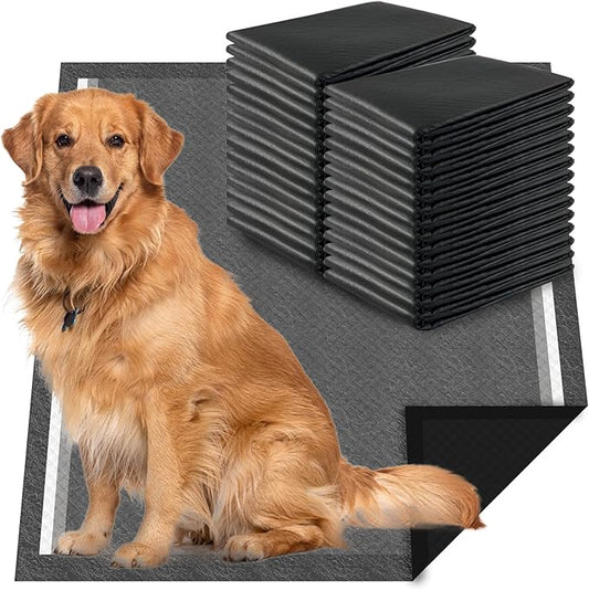 Charcoal Puppy Pads Extra Large 28“x34”, 30 Count Activated Carbon Pee Pads, X-Large Potty Pads for Dogs, Disposable Urine Bed Pads for Doggies, Piddle Training Pads for Indoor, Outdoor Use