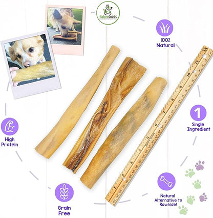 Nature Gnaws - Hide Sticks for Dogs - Premium Natural Beef Dental Bones - Long Lasting Dog Chew Treats for Aggressive Chewers - Puppy Training Reward (Pack of 2)