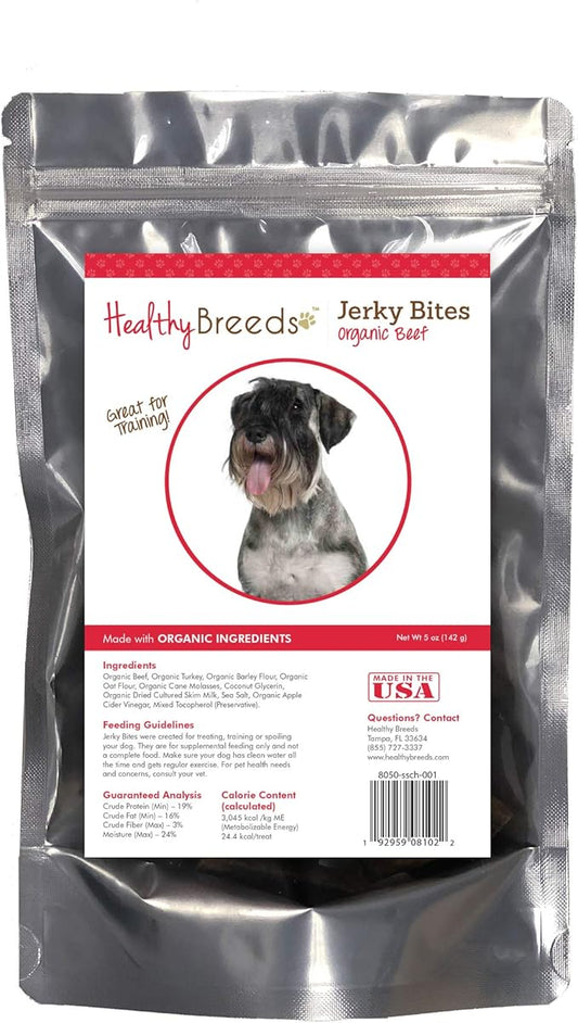 Healthy Breeds Standard Schnauzer Jerky Bites Beef Recipe Dog Treats 5 oz