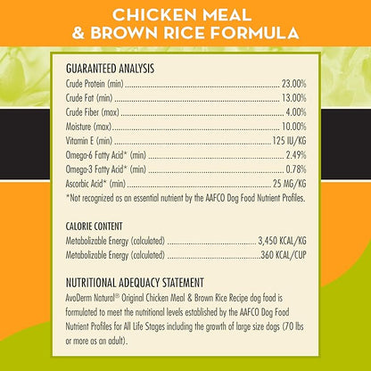 AvoDerm Natural Original Chicken Meal & Brown Rice Dry Dog Food 4.4 lb