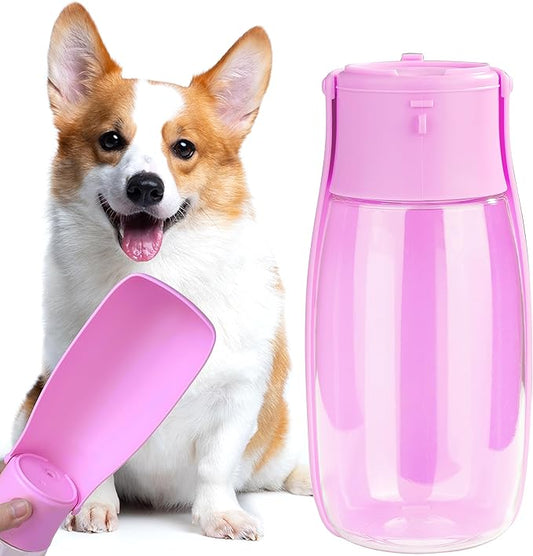 Foldable Dog Water Bottle,Portable Dog Water Dispenser,Outdoor Pet Water Bottle for Dog,Cat,Rabbti,Puppy and other Small Animal for Walking,Hiking,Travel.Dishwasher Safe,Puppy Accessories