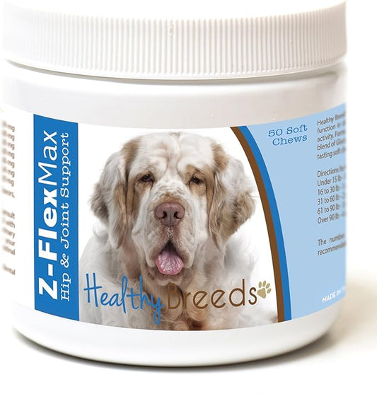 Healthy Breeds Clumber Spaniel Z-Flex Max Hip and Joint Soft Chews 50 Count