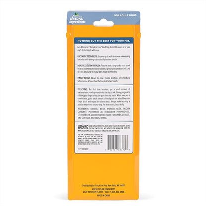 Arm & Hammer Complete Care Dog Dental Kit | 2.5oz Chicken Flavored Dog Toothpaste, Double Side Dog Toothbrush, Rubber Dog Finger Brush| Arm & Hammer Baking Soda Enhanced Formula