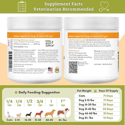 Wholistic Pet Organics Immune Balance: Dog Seasonal Allergy Relief, Colostrum for Dogs, Itching Relief for Dogs, Dog is Human Multivitamin Itch Relief, Dog Allergy Relief, Mother's First Milk Powder