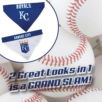 Pets First ROY-3217-S-M MLB Kansas City Royals Reversible Pet Bandana, Small/Medium, MLB Team Color