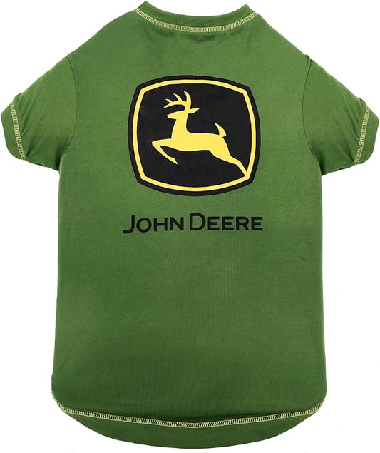 Pets First John Deere Dog T-Shirt, Medium. Warm Pet Clothing for Pets. Soft, Comfortable, Durable Pet Shirt. Best Dog Shirt Jacket Polo Costume Licensed with John Deere Theme/Logo, Green (JOD-4014-MD)