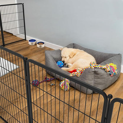 FXW Homeplus Dog Playpen Designed for Indoor Use, 40" Height for Large Dogs, Black│Patented