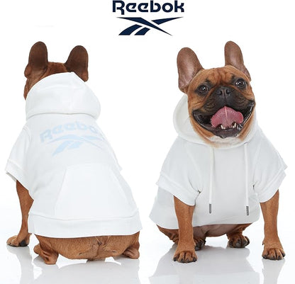 Reebok Dog Hoodie – Fleece Dog Sweater with Leash Hole, Cold Winter Dog Sweatshirt for Small Medium and Large Dogs, Premium Dog Fall Sweater Pullover Hoodie, Cozy Warm Perfect Dog Christmas Outfit