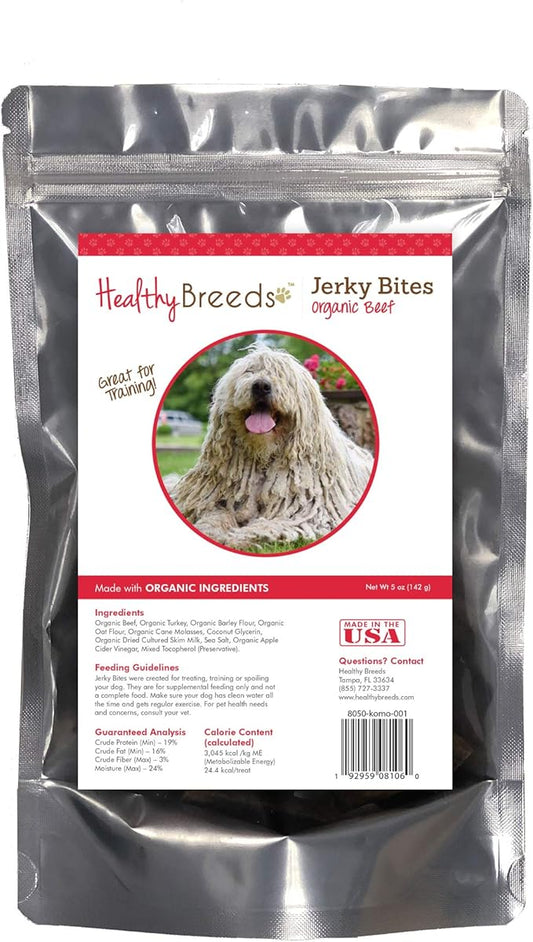 Healthy Breeds Komondorok Jerky Bites Beef Recipe Dog Treats 5 oz