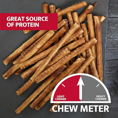 Beef Collagen Sticks for Dogs, Dog Chews Long Lasting, Rawhide Free - 15 Pack High Protein Chew Dog Treats for Small, Medium, and Large Dogs