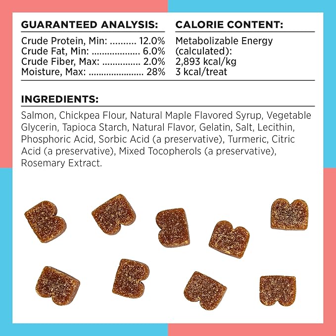 BIXBI Liberty Trainers, Salmon (6 oz, 1 Pouch) - Small Training Treats for Dogs - Low Calorie and Grain Free Dog Treats, Flavorful Pocket Size Healthy and All Natural Dog Treats
