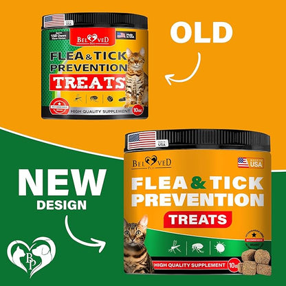 Flea and Tick Prevention Chewable Pills for Dogs and Cats - Revolution Oral Flea Treatment for Pets - Pest Control & Natural Defense - Chewables Small Tablets Made in USA (Chicken (for Cats))
