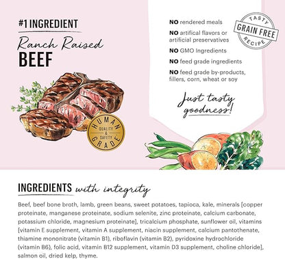 The Honest Kitchen One Pot Stews: Braised Beef & Lamb Stew with Green Beans & Sweet Potatoes Wet Dog Food, 10.5 oz x6