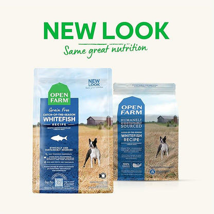 Open Farm Catch-of-The-Season Whitefish Grain-Free Dry Dog Food, Sustainably Caught Fish Recipe with Non-GMO Superfoods and No Artificial Flavors or Preservatives, 11 lbs