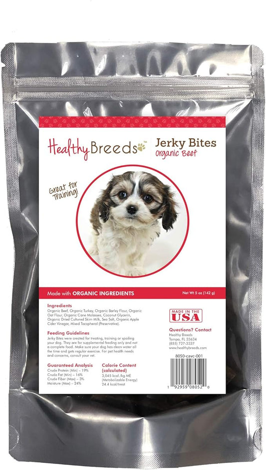 Healthy Breeds Cavachon Jerky Bites Beef Recipe Dog Treats 5 oz