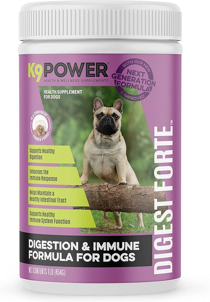 K9 Power Digest Forte - Premium Digestion & Immunity Supplement: Dog Digestive Support, Dog Probiotic Powder, Dog Probiotic Supplement to Improve Digestion and Nutrient Absorption, 1lb