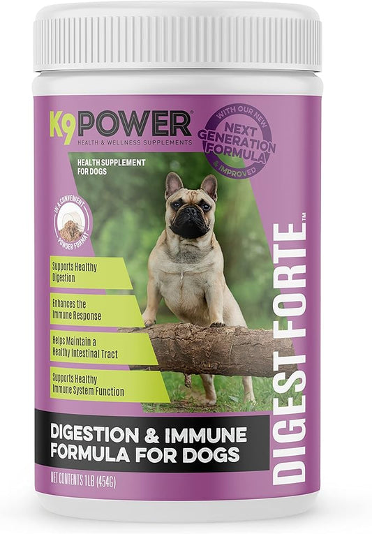 K9 Power Digest Forte - Premium Digestion & Immunity Supplement: Dog Digestive Support, Dog Probiotic Powder, Dog Probiotic Supplement to Improve Digestion and Nutrient Absorption, 1lb
