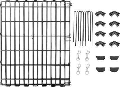 Amazon Basics Foldable Octagonal Metal Exercise Pet Play Pen for Dogs, Fence Pen, No Door, Small, 60 x 60 x 30 Inches, black