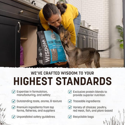 Earth Animal Wisdom Air-Dried Dog Food | from The Sea Recipe Premium Natural Dog Food | All Breeds & Ages | Made in The USA | 2 Pound Bag