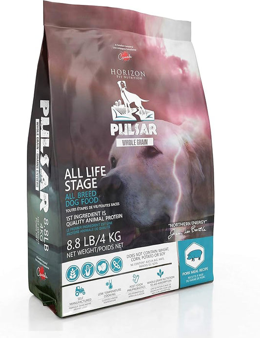 Pulsar Whole Grain, Non GMO, Meat Dense All Life Stage Dry Dog Food 8.8 lb Bag