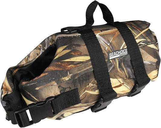 Seachoice 86490 Dog Life Vest - Camo, Lg