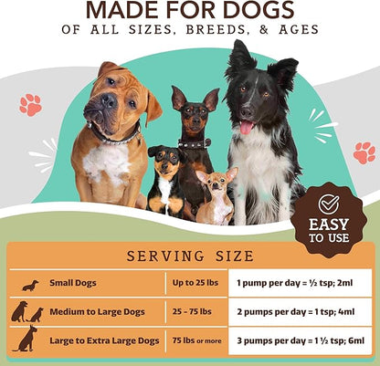 Natural Dog Company Calming Oil, 16 oz Bottle, Helps Manage Normal Stress, Promotes Relaxation, Supports Balanced Behavior, Melatonin for Dogs, May reduce Hyperactivity, for Dogs of all Ages & Sizes