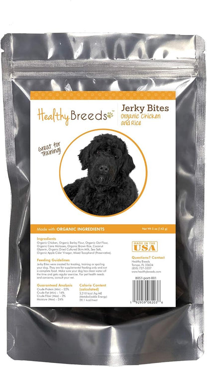 Healthy Breeds Portuguese Water Dog Jerky Bites Chicken & Rice Recipe Dog Treats 5 oz