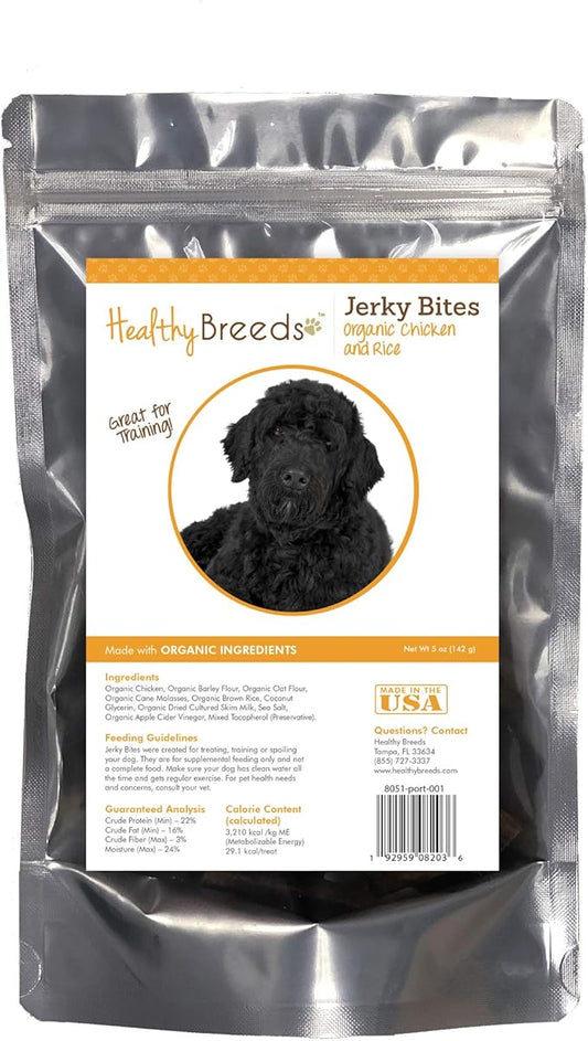 Healthy Breeds Portuguese Water Dog Jerky Bites Chicken & Rice Recipe Dog Treats 5 oz