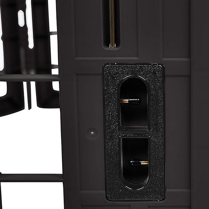 Amazon Basics 8-Panel Octagonal Plastic Pet Pen Fence Enclosure With Gate - 64 x 64 x 34 Inches, Black