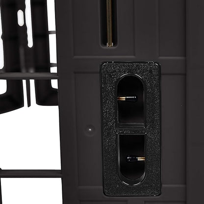Amazon Basics 8-Panel Octagonal Plastic Pet Pen Fence Enclosure With Gate - 64 x 64 x 34 Inches, Black