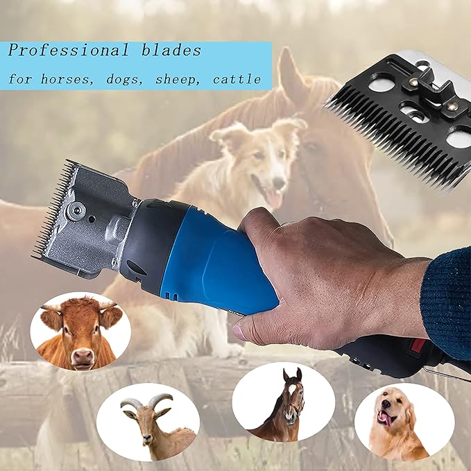 Horse Clippers,550w Electric Horse Grooming Kit,Professional Livestock Clippers, 6 Speeds Heavy Duty Equine Clippers for Dogs