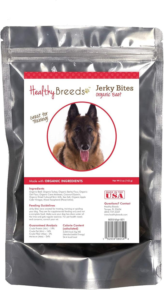 Healthy Breeds Belgian Tervuren Jerky Bites Beef Recipe Dog Treats 5 oz