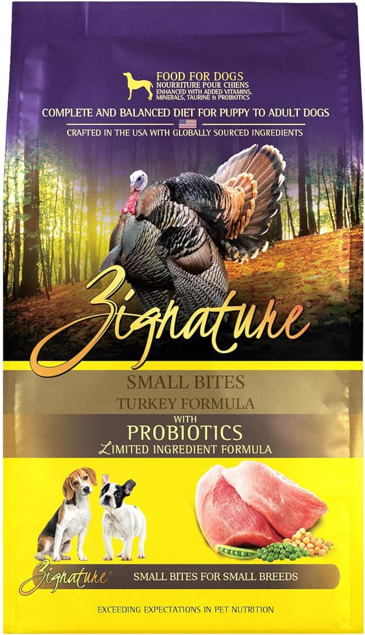 Zignature Turkey Limited Ingredient Formula Small Bites Dry Dog Food 12.5lb