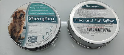 Natural Flea and Tick Collar for Large Dogs - Provides 12-Month Protection, Offers Safe Pest Prevention, Waterproof and Durable - includes Free Flea Comb and Tick Tweezer (27.5 in - 2 Packs)