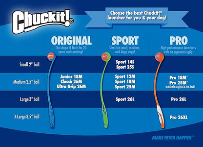 Chuckit Max Glow Ball Dog Toy, Medium (2.5 Inch Diameter) for Dogs 20-60 lbs, Pack of 2