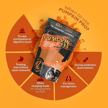Pumpkin Pro for Dogs - Tasty Powdered Digestive Support Food Topper w/Organic Pumpkin - Supports Prebiotic Fiber Source & Nutrition - Helps Loose Stool and Gut Inflammation(5.25 oz)