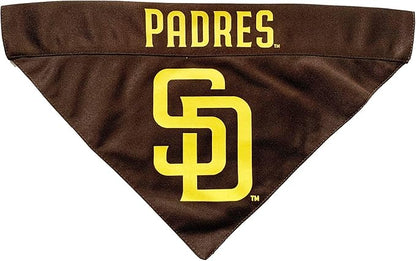 Pets First PAD-3217-L-XL MLB San Diego Padres Reversible Pet Bandana, Large/X-Large, MLB Team Color