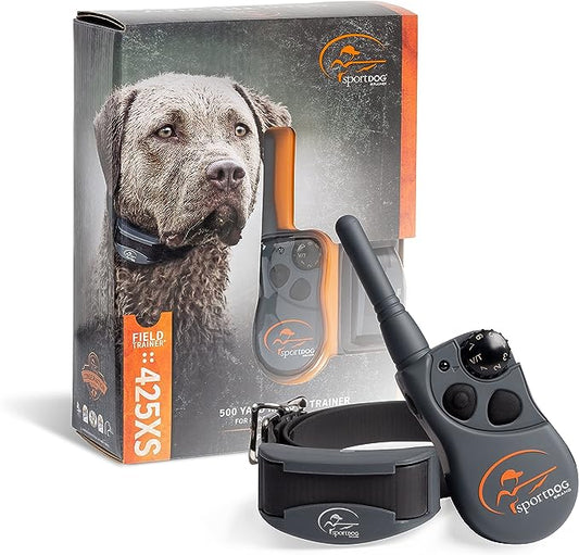 SportDOG Brand 425 Remote Trainers - 500 Yard Range E-Collar with Static, Vibrate and Tone - Waterproof, Rechargeable - Stubborn Dog Training Collar