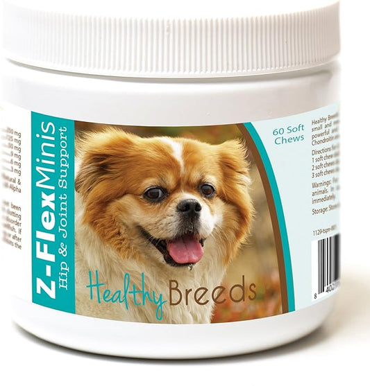 Healthy Breeds Tibetan Spaniel Z-Flex Minis Hip and Joint Support Soft Chews 60 Count