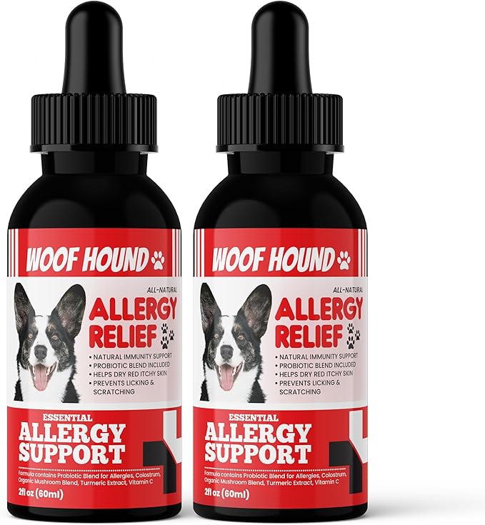 Dog Allergy Relief Formula Twin Pack (x2), Anti-Itch Skin & Coat Supplement, Dog Itching Skin Relief, Anti Itch for Dogs, Itchy Skin Relief for Dog, Dog Allergy Support, (4floz)