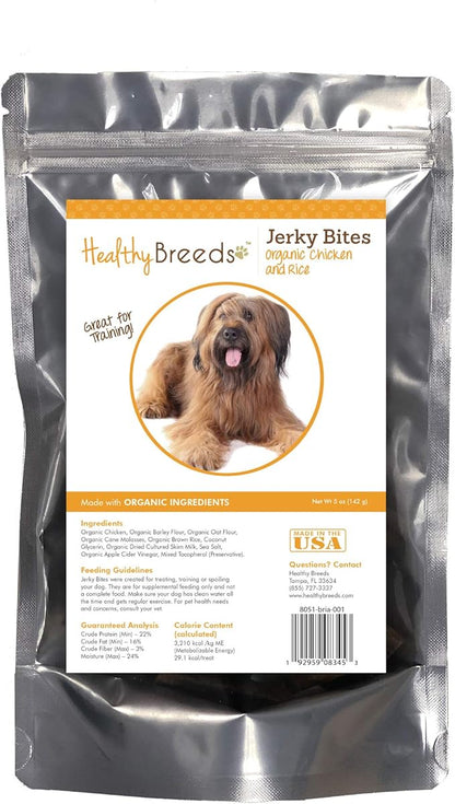 Healthy Breeds Briard Jerky Bites Chicken & Rice Recipe Dog Treats 5 oz