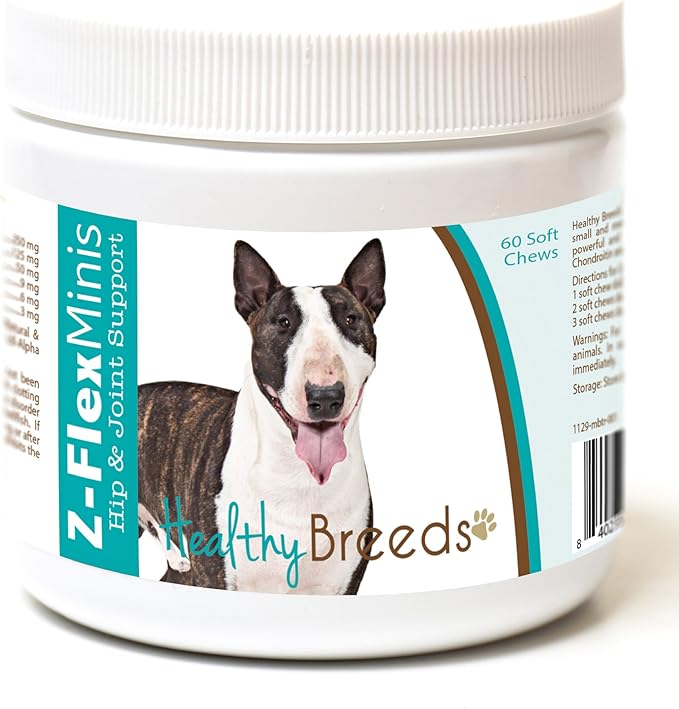 Healthy Breeds Miniature Bull Terrier Z-Flex Minis Hip and Joint Support Soft Chews 60 Count