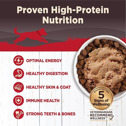 Wellness Natural Pet Food CORE Natural Wet Grain Free Canned Dog Food, Beef, Venison & Lamb, 12.5-Ounce Can (Pack of 12)