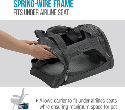 Sherpa American Airlines Travel Pet Carrier, Airline Approved & Guaranteed On Board - Charcoal Gray, Medium