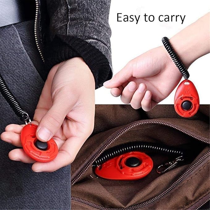 3 Pack Dog Training Clicker with Wrist Strap, Pet Clicker for Dog Clicker for Training Puppy Clicker Trainer, Pet Training Clicker for Cats Puppy Bird Horse Animal