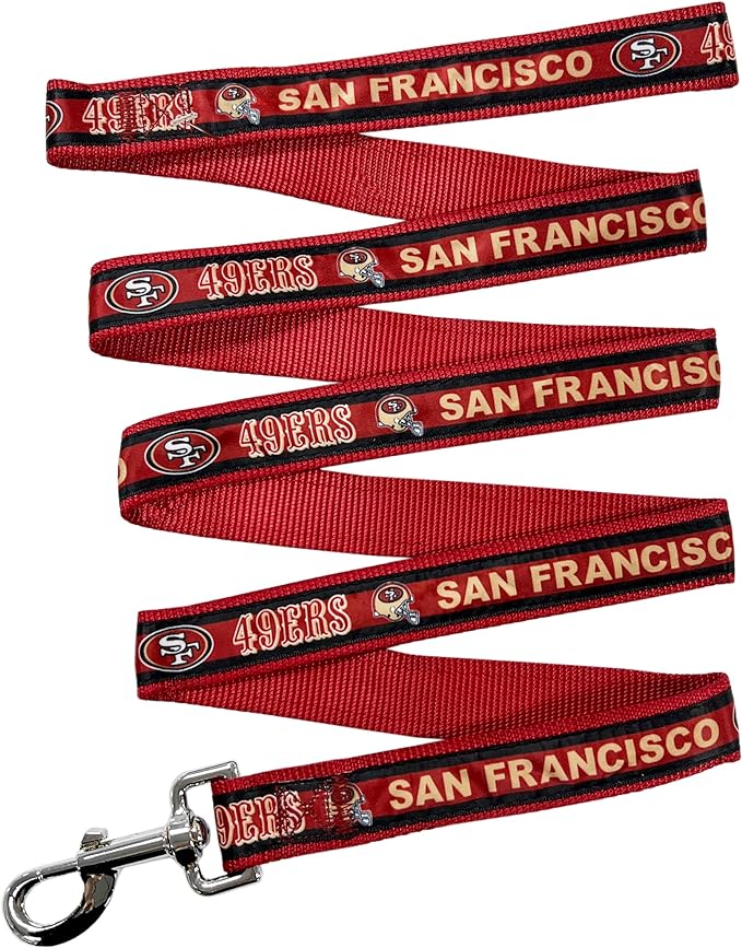 NFL PET Leash San Francisco 49ers Dog Leash, Medium Football Team Leash for Dogs & Cats. A Shiny & Colorful Cat Leash & Dog Leash Licensed by The NFL